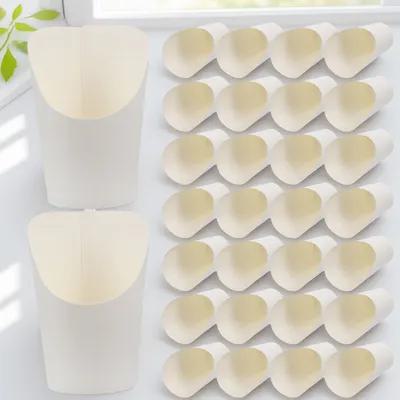 50個 紙製フレンチフライカップ 多機能スナックホルダー キャンディー ポップコーン チョコレート フライドポテト ワッフル 焼き菓子 パーティー 誕生日用