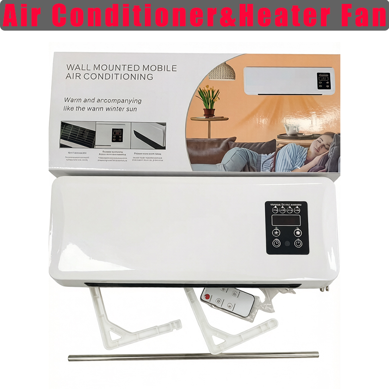 1500W ポータブルダクトレスエアコン 壁掛けエアコン 自然風ファンおよびヒーター RV エアコンファンヒーター