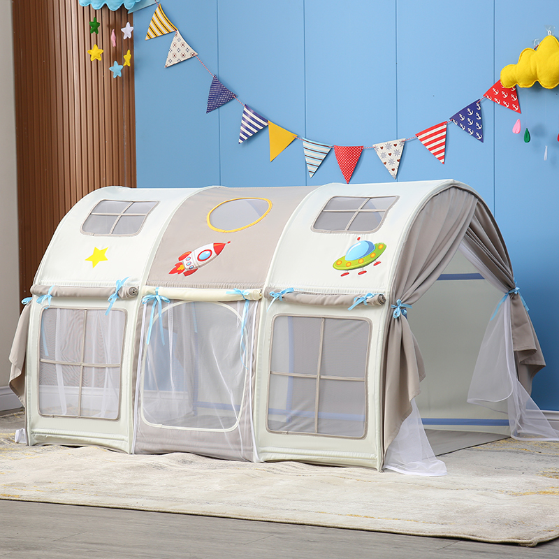 大型子供ままごとテント窓付きポータブル子供ベッドテント少年少女屋内遊びゲームハウス城