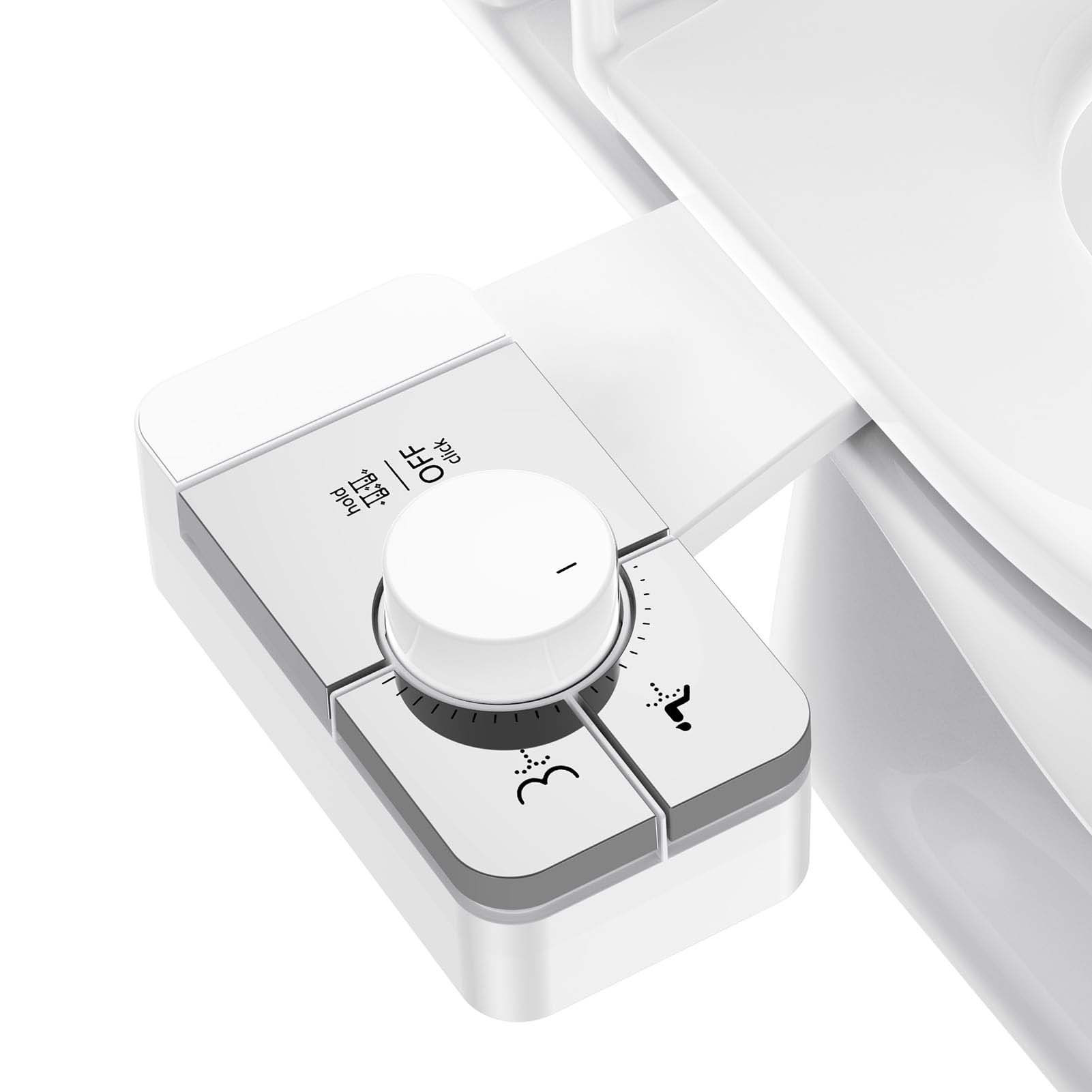 トイレ用ビデアタッチメント - 超スリムセルフクリーニングフレッシュ冷水スプレービデ 既存のトイレ便座用 Baday Beday Badette ベデット デュアルノズル付き 女性用とおしり洗浄用