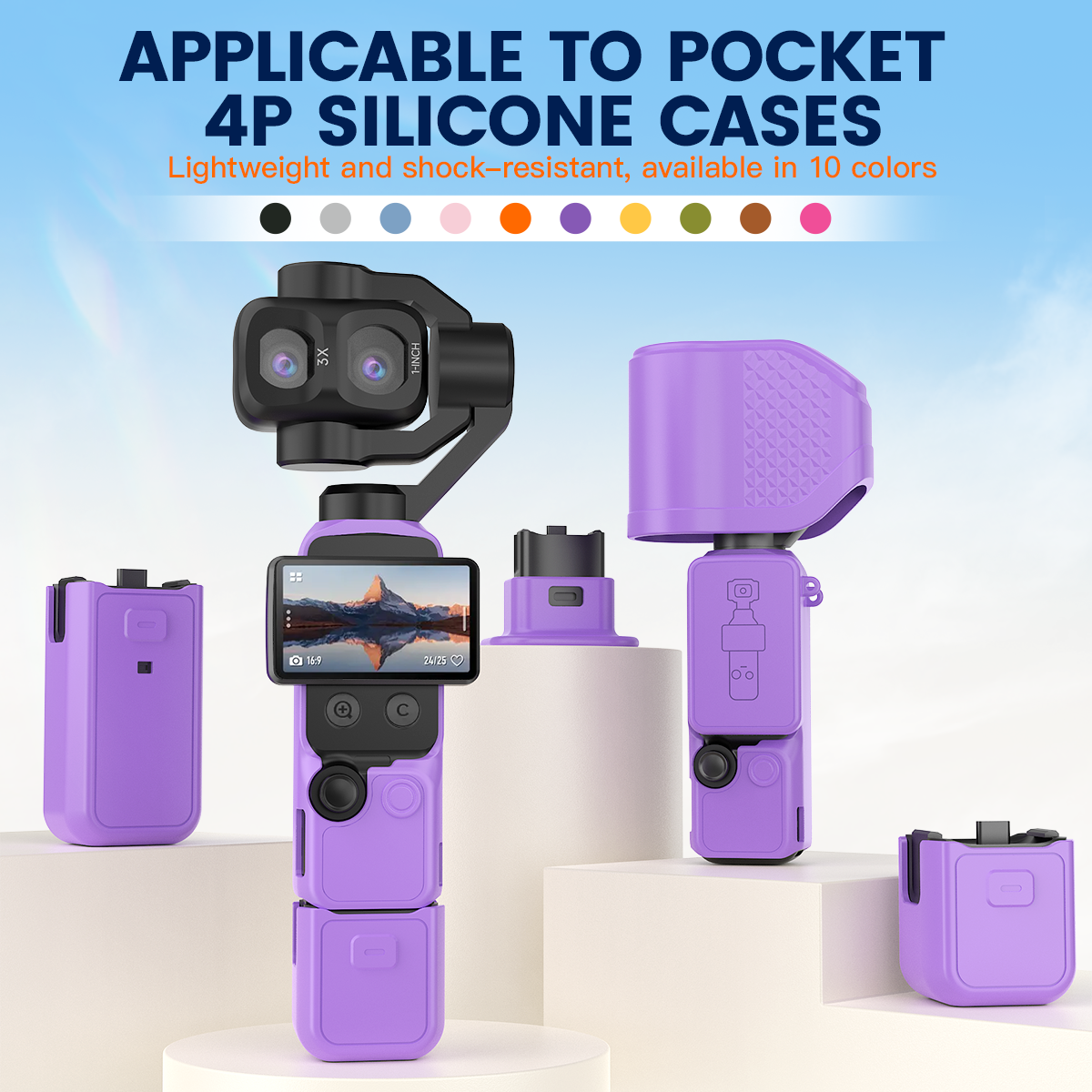 シリコン保護ケース DJI OSMO Pocket 4 Pro スポーツカメラ傷つきにくい保護カバーアクセサリー