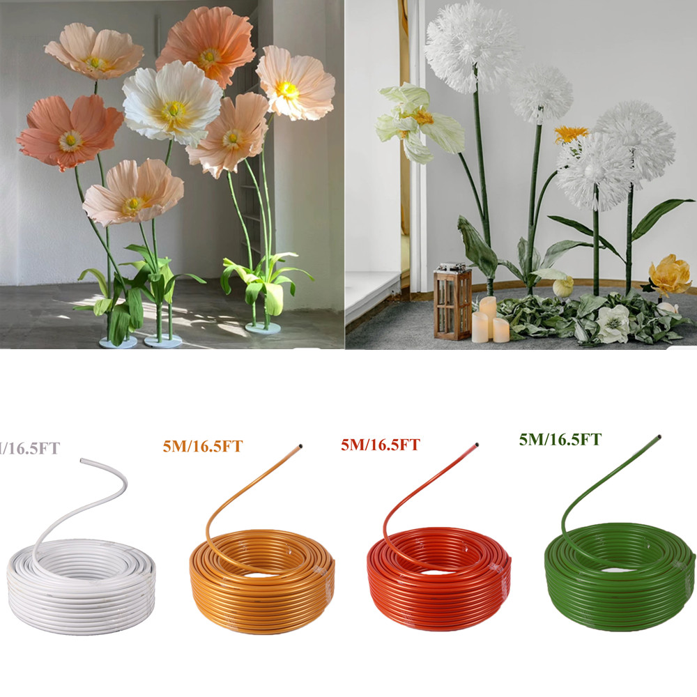 5 メートルスタイリングチューブ PVC アルミ曲げ可能なプラスチック成形パイプ大きな造花幹 DIY 小道具ウェディングパーティーの装飾