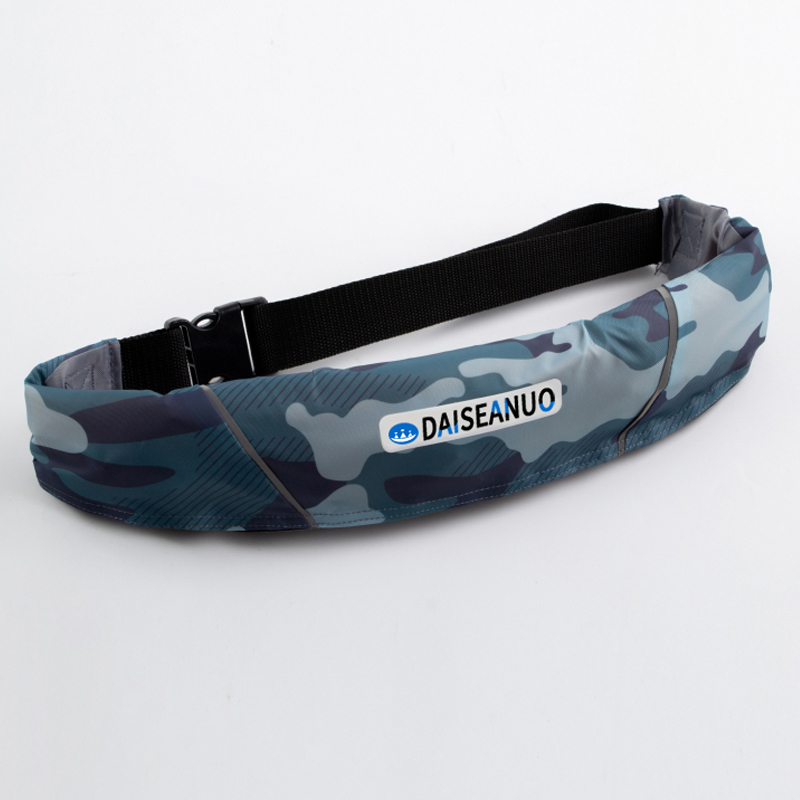自動手動インフレータブルフィッシングベスト PFD ベルトパックライフジャケット、ポータブル大人用ウォータースポーツウエストアクセサリー水泳カヤック用