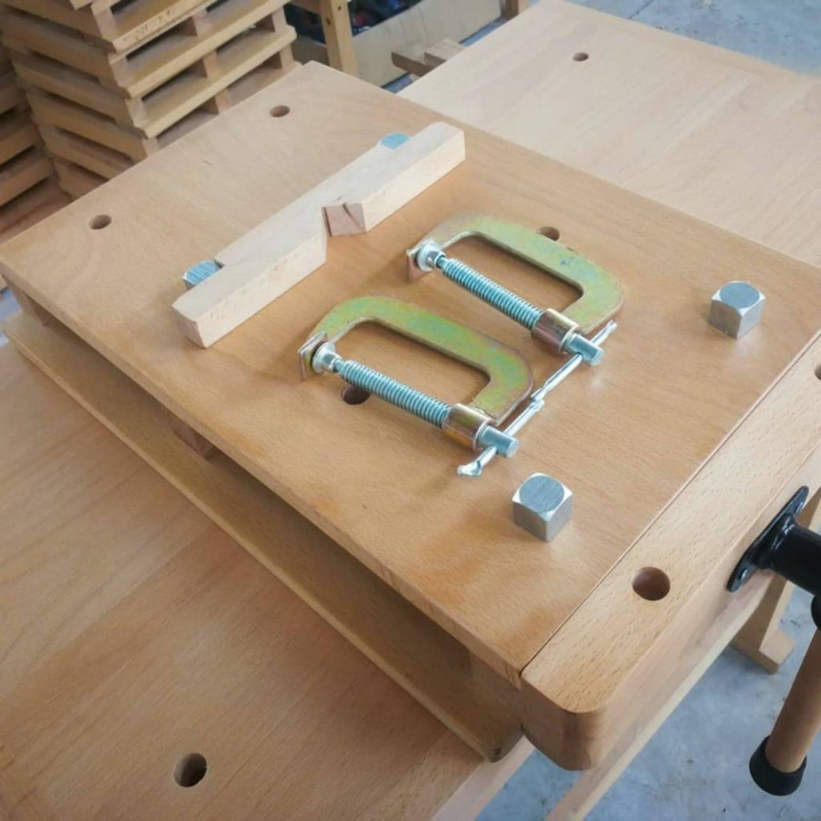 ブナ材万力テーブルコンパクトデスクトップワークベンチミニワークベンチ長持ちデスクトップ木工万力優れたクランプ