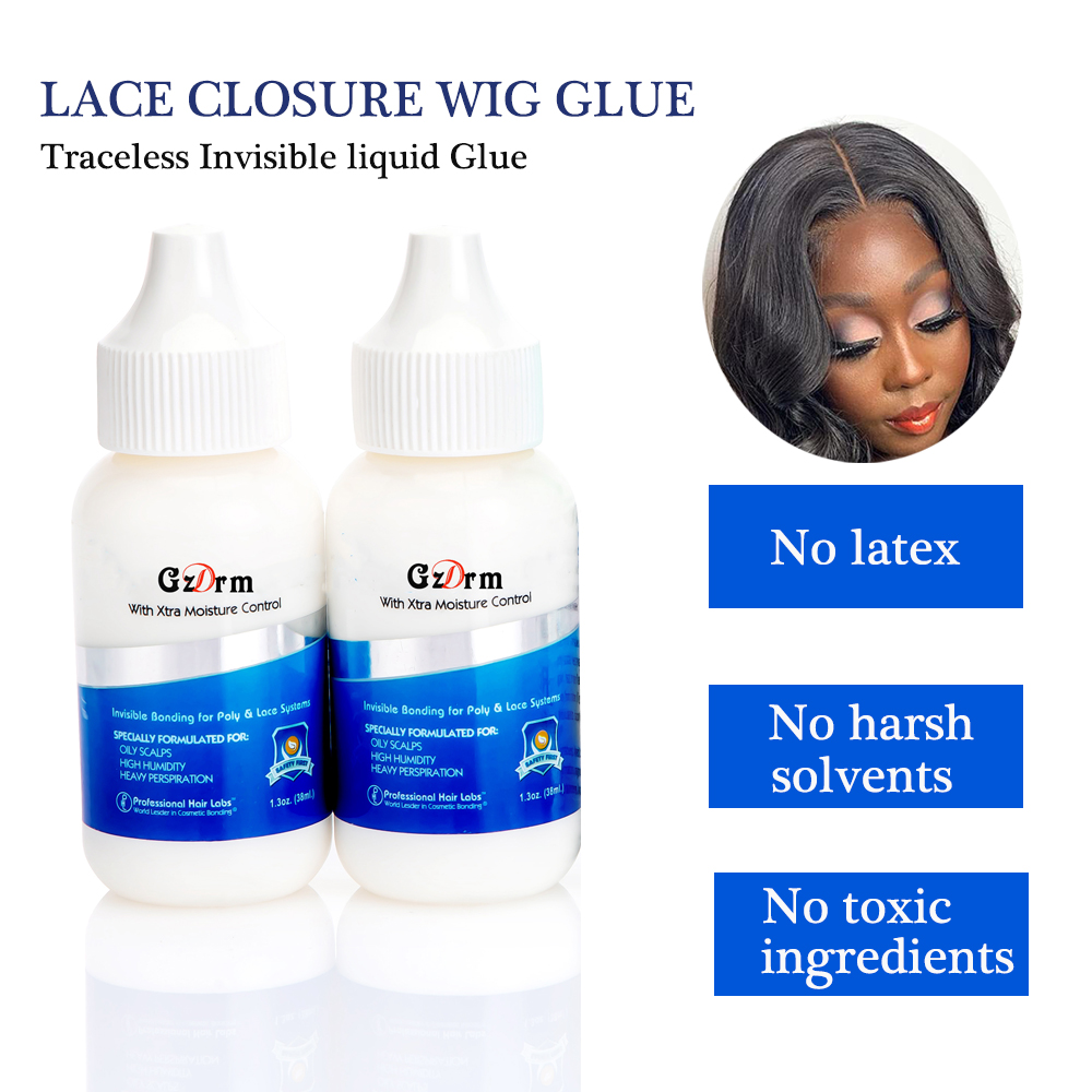 フロントレースウィッグ用ボンドヘア接着剤ウィッグ接着剤リムーバー付き取り付けキット、メルティングバンド強力なホールドレースフロント接着剤