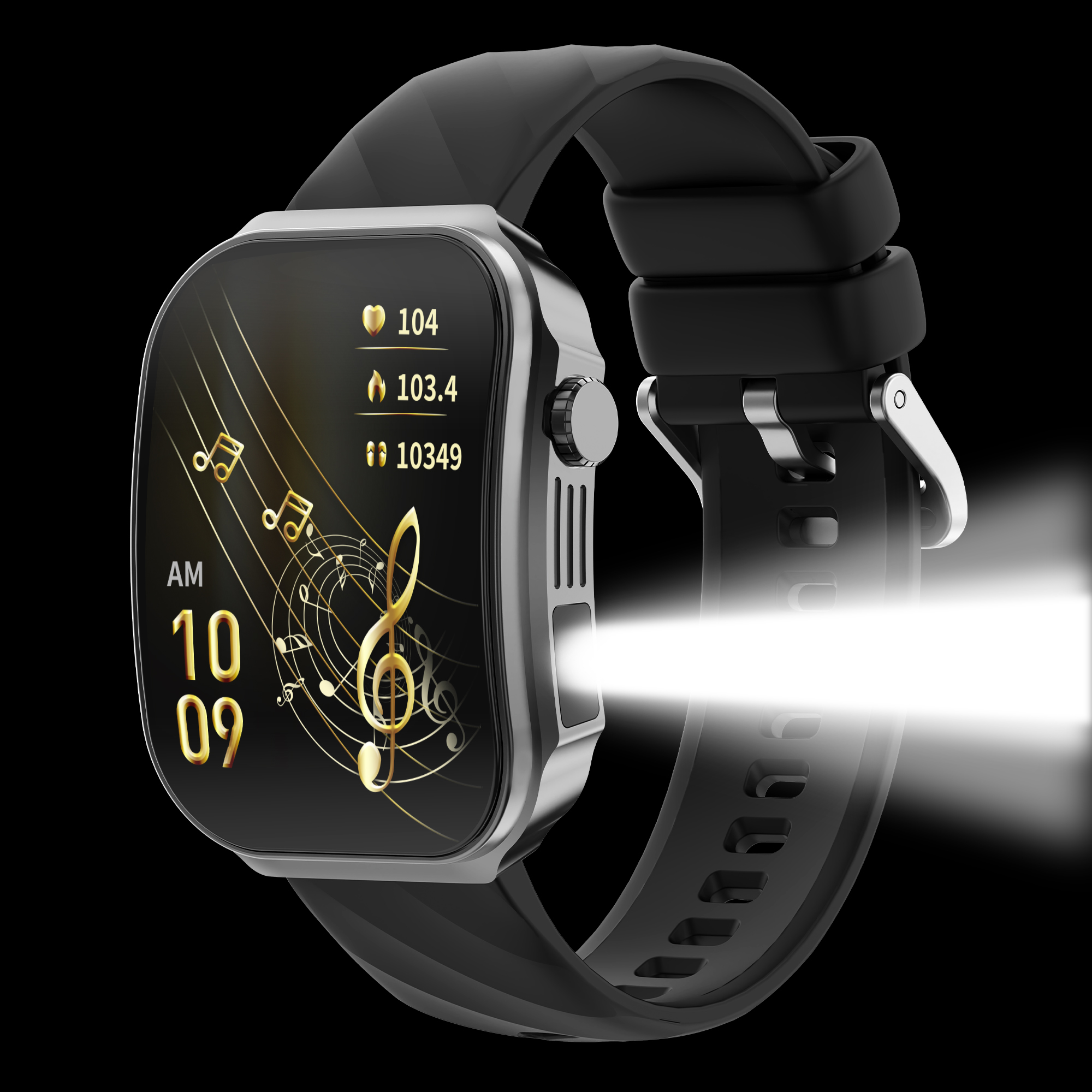 2026 スマートウォッチ男性女性ヘルスマネージャー Bluetooth 通話 IP67 防水懐中電灯スマートウォッチ温度 Xiaomi iOS 電話用