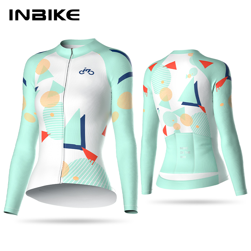 INBIKE 夏新女性のサイクリング長袖ジャージ通気性速乾性プロフェッショナルロードバイクジャージ服シャツ女性のための