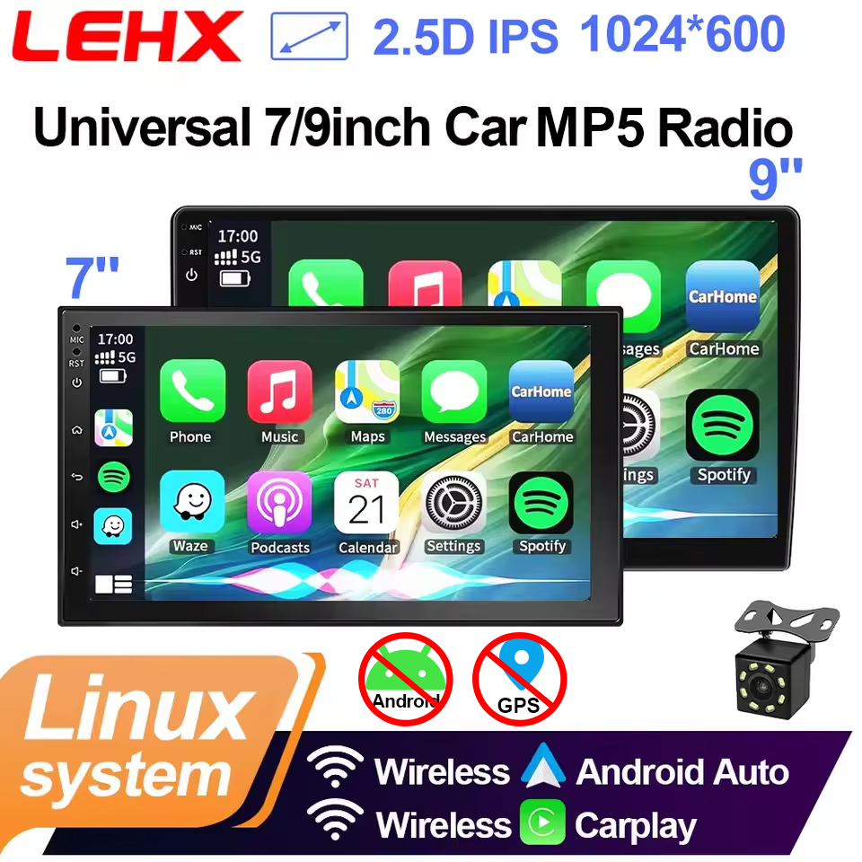 LEHX Linux システム 7 インチ 9 インチカーラジオステレオワイヤレス CarPlay Android 自動マルチメディア MP5 ビデオ 2din ユニバーサル車のヘッドユニット