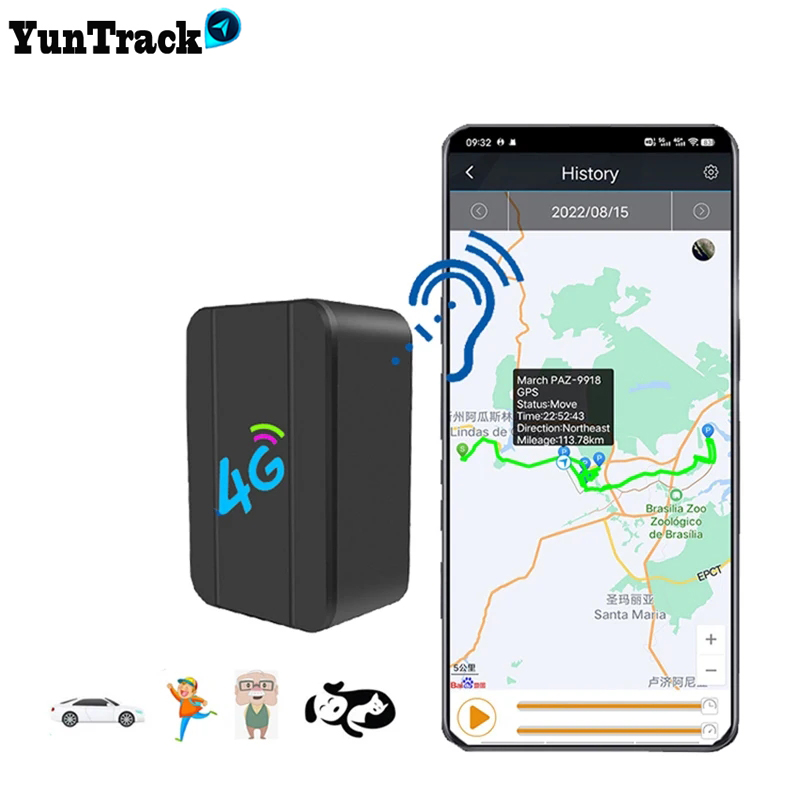 ミニ 4 グラム GPS トラッカーペットキッズパーソナルロケーターカースタートストップモニター追跡内蔵バッテリーデバイス位置安全システムアプリ