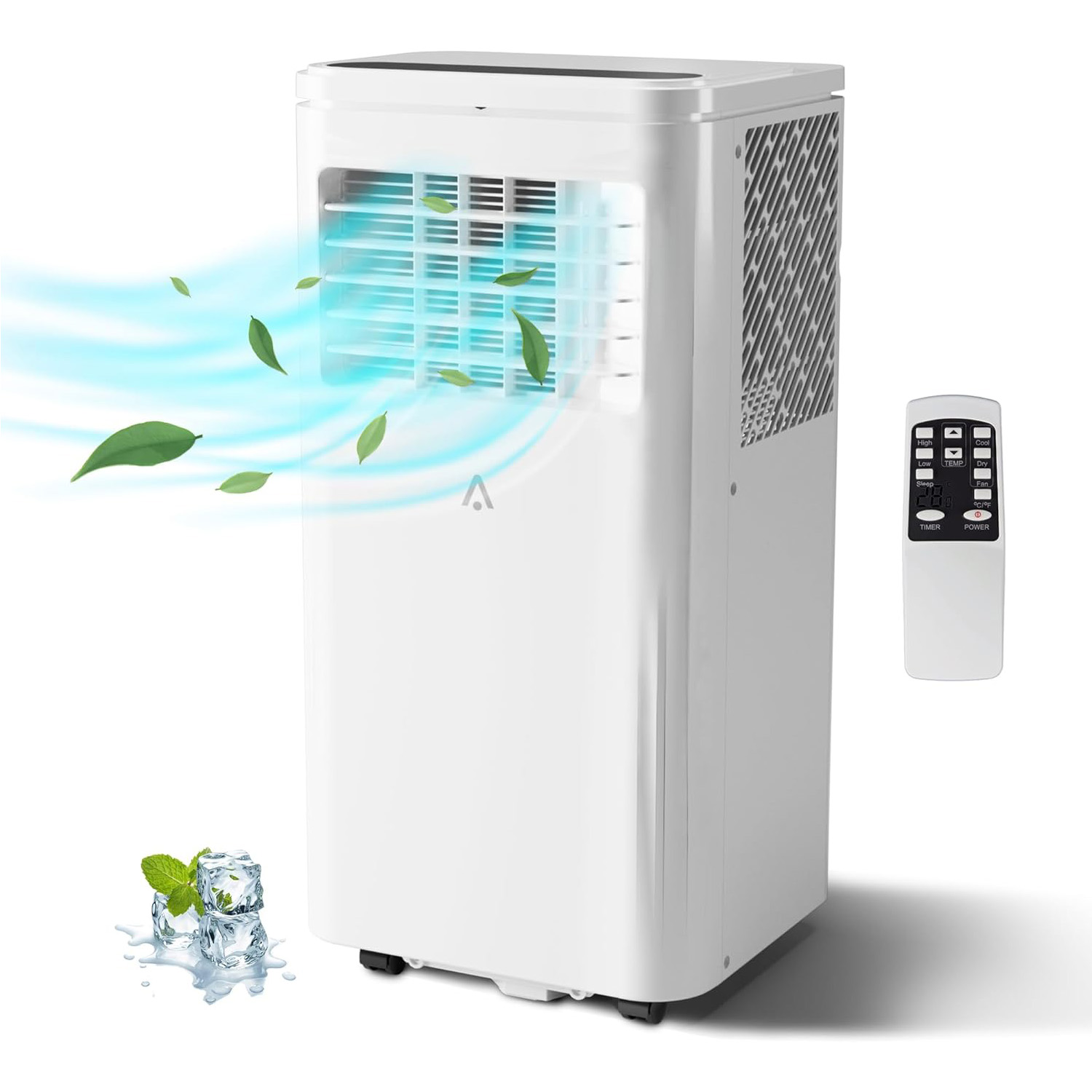 10000 BTU ポータブルエアコン ウィンドウベントキット付き、3-in-1 冷却除湿ファン、450 平方フィートの高速冷却、自動スリープ、24 時間タイマー