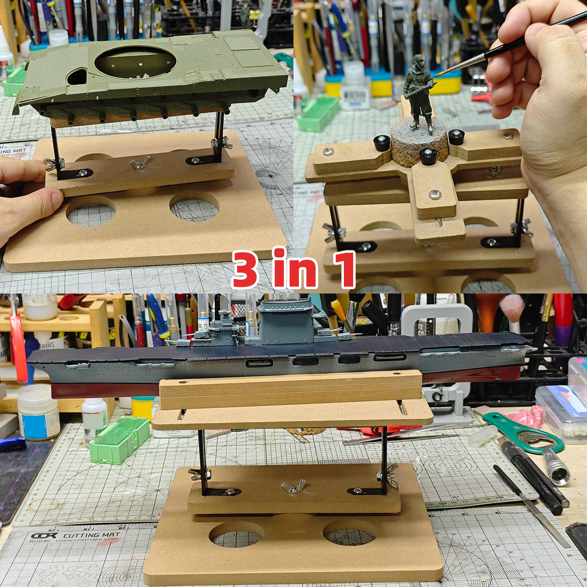 組み立ておよび塗装ツール クランプ バース ジグ 航空機 戦車 船舶 フィギュアのスケール モデル キット構築のためのユニバーサル調整