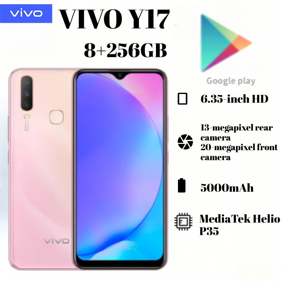 2026 新着 Vivo Y17 ロック解除携帯電話 8 256 ギガバイト大容量ストレージ 5000mAh ロングスタンバイバッテリー広角トリプルカメラグローブ
