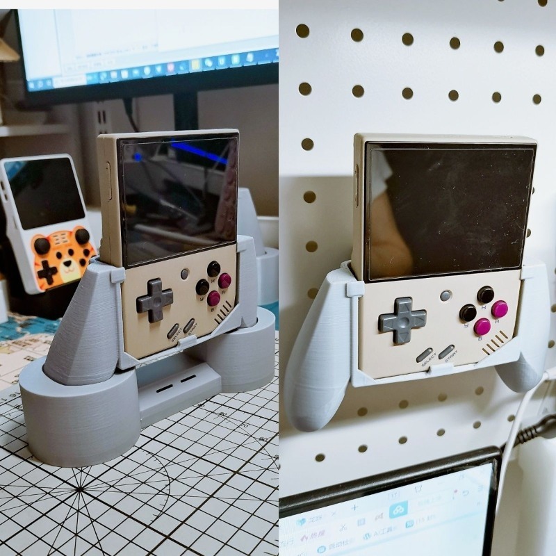 Miyoo ミニプラス 3D 印刷ゲームコンソールハンドゲームパッドグリップハンドルパームベースディスプレイテーブル穴プレートブラケットスタンド