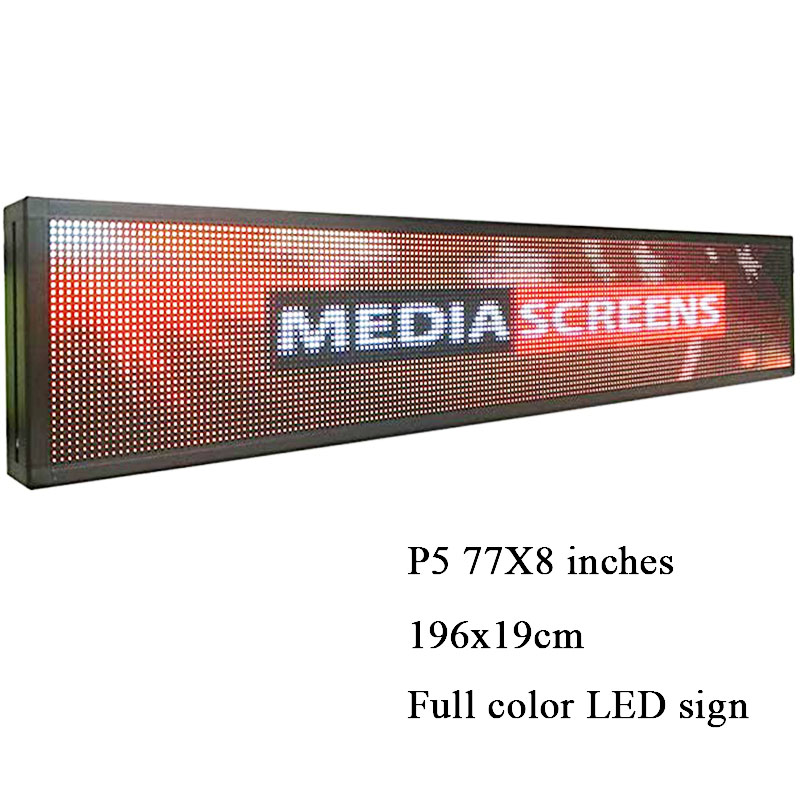P5 LED 広告看板屋外フルカラーディスプレイ 77 "x8 電子 LED ディスプレイローリングメッセージ LED サインビジネス、ショップ、窓用