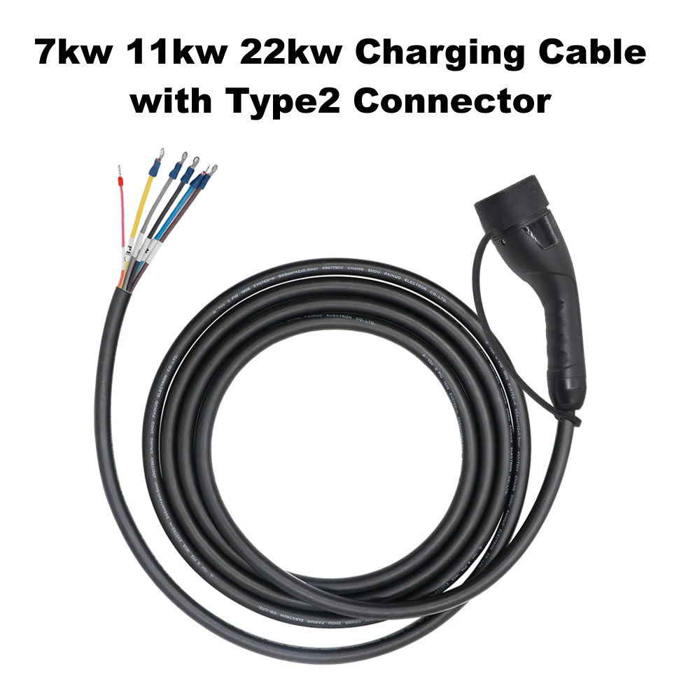 JIGU 7kw/11kw/22KW EV 充電器プラグ電気自動車充電ケーブルタイプ 2 IEC62196-2 コネクタラインワイヤー車の充電器ステーション