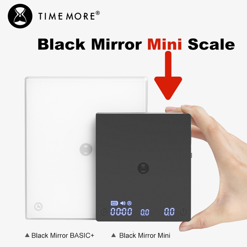 TIMEMORE スケール ブラックミラー ミニ注ぎエスプレッソスケール 醸造流量と断熱パッド付き 電子コーヒースケール