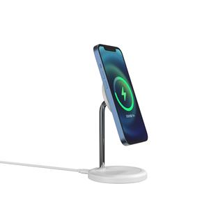 MFi認証取得済みの新デザインワイヤレス充電器、15W急速充電対応、マグネット式スマホホルダー、iPhone 12、13、14対応。
