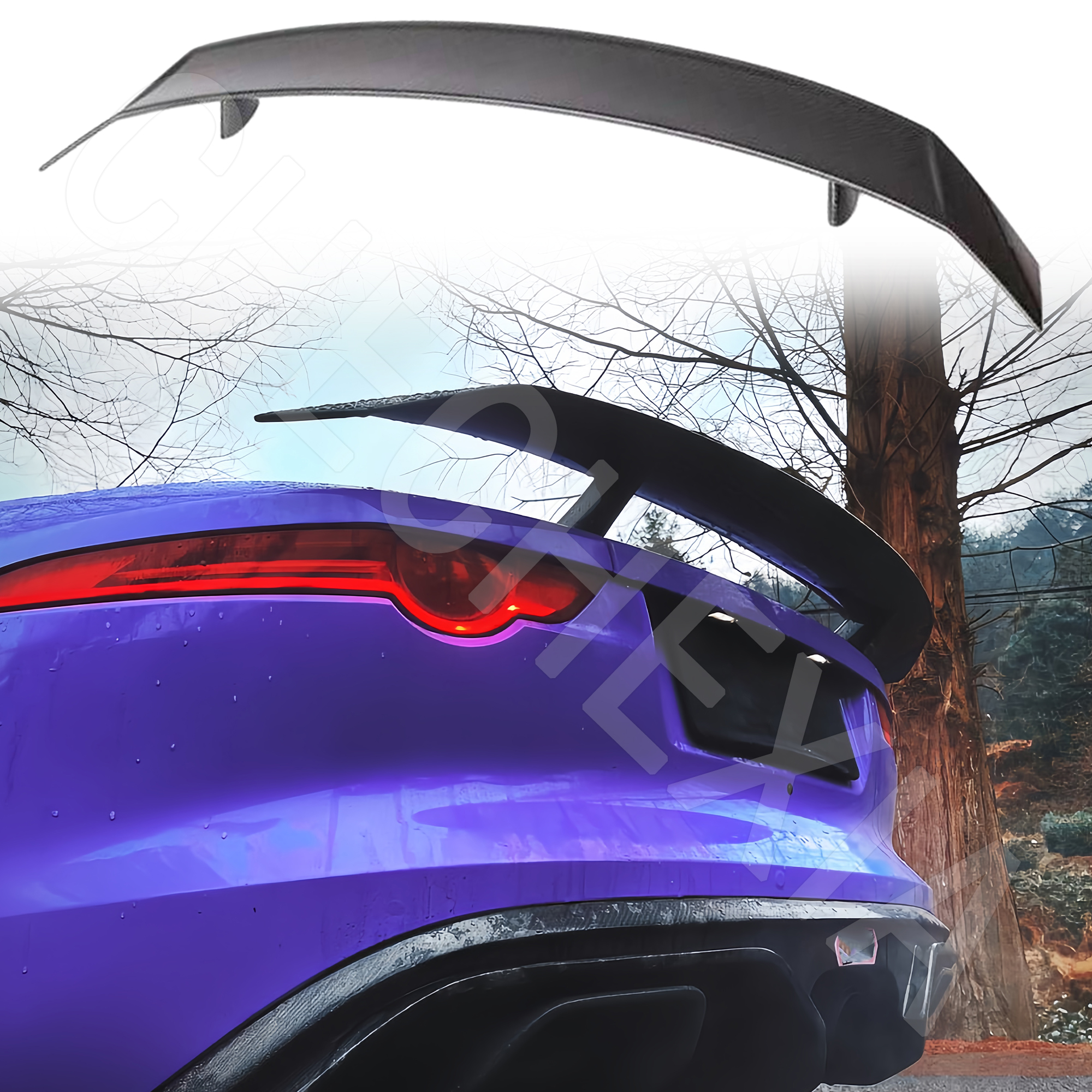 ジャガー F-TYPE 2014-2020 PK タイプスポイラーリアスポイラートランクリップウイング装飾自動車部品未塗装 FRP