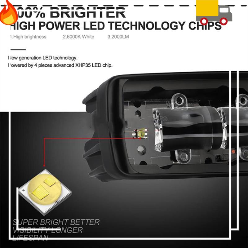 6D レンズ LED ワークライトバー 車、トラック、ボート、ATV、UTV、UAZ、12V 24V のオフロード運転に適しています