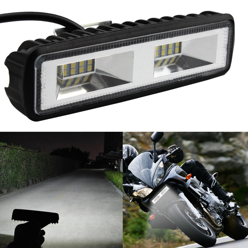 1/2 個 12V 48 ワット 16LED 車作業ライト防水オートバイオフロードトラックスポットライトヘッドライトランプ自動車外装アクセサリー