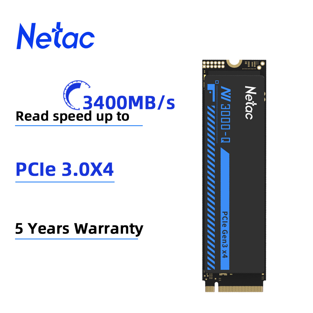 Netac NVMe SSD M2 1TB 2TB 512GB 3400MB/s SSD PCIe3.0 M.2 2280 S内部ソリッドステートドライブディスクNV3000Qラップトップデスクトップ用