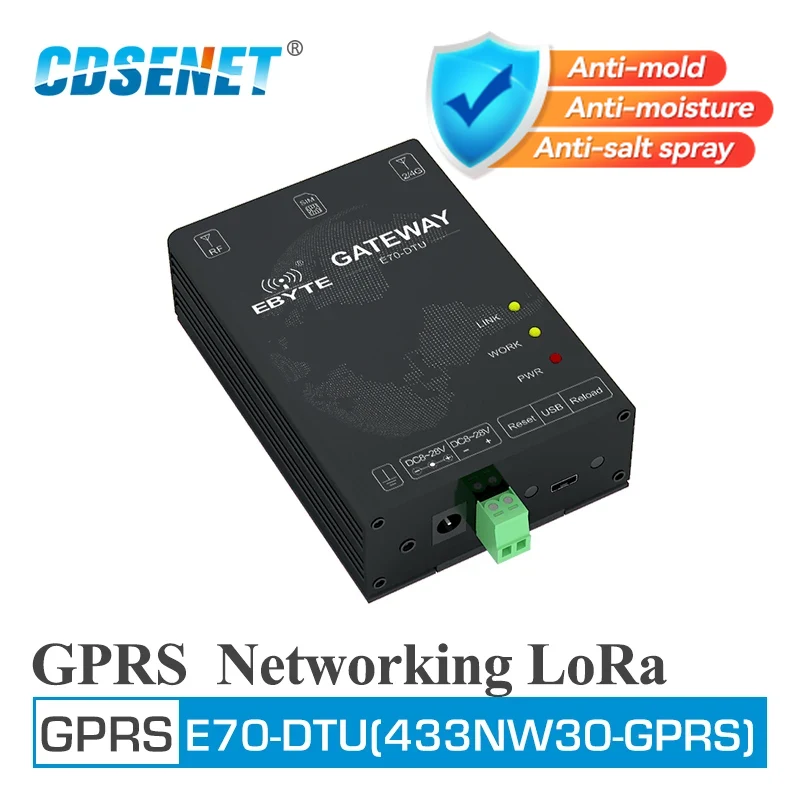 433MHz GPRS ネットワーキング ワイヤレス モデム CDENET E70-DTU(433NW30-GPRS) コーディネーター ターミナル 30dBm 長距離トランシーバー サブ G