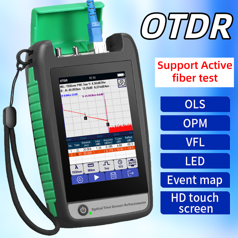 COMPTYCO OTDR AUA-18/161U/A サポートアクティブファイバーテスト光学タイムドメイン反射計内蔵 OLS/OPM/VFL/LED/イベントマップ