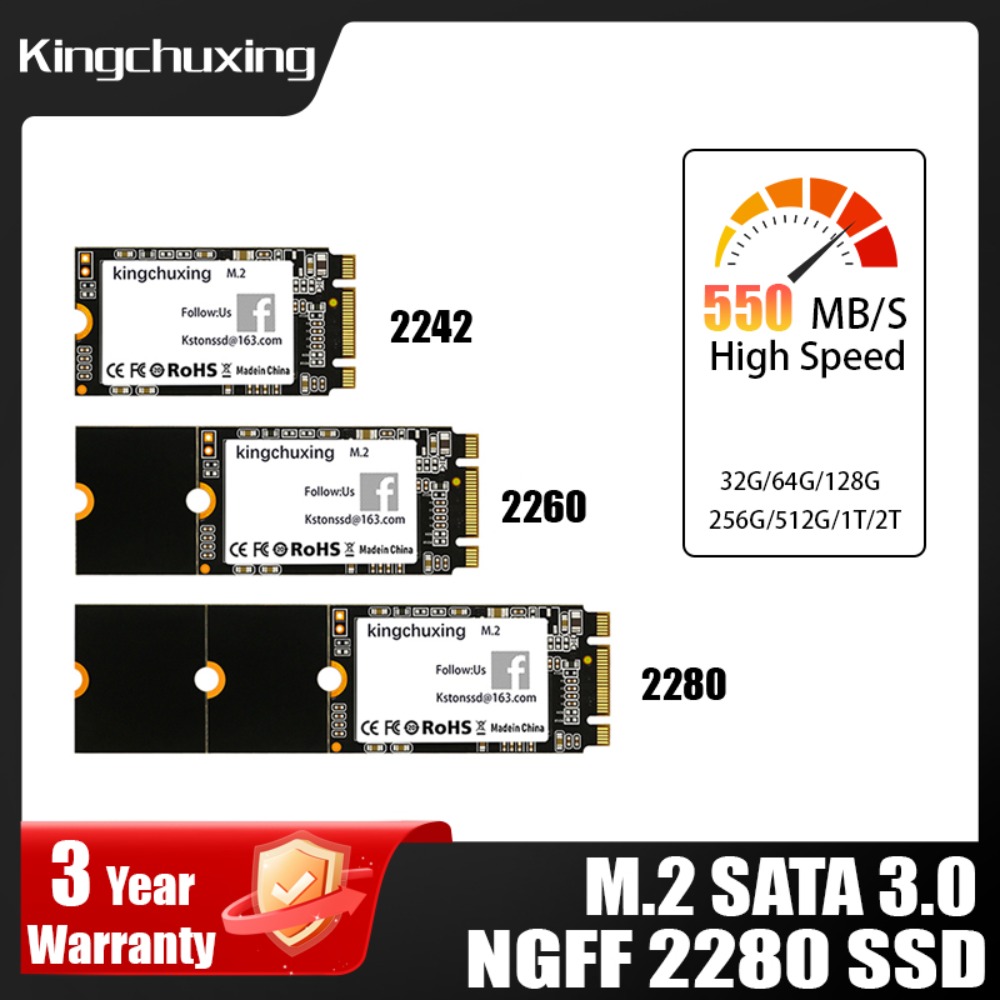 Kingchuxing SSD M2 NGFF 128 ギガバイト 256 ギガバイト 2242 2260 2280 内部ソリッドステートドライブ 512 ギガバイト 1 テラバイト 2 テラバイトハードディスクドライブラップトップデスクトップ用