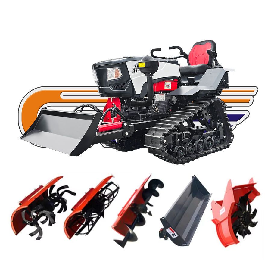 カスタマイズされた 2025 新しいゴム トラック クローラー Traktor 25hp 35 Hp 50 Hp 60hp 80hp 100 Hp ファーム クローラー ミニ トラクター 4x4 農業