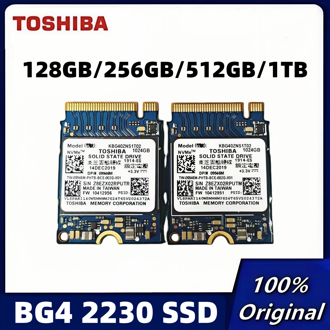 オリジナル東芝 BG4 2230 SSD 1 テラバイト 512 ギガバイト 256 ギガバイト 128 ギガバイト NVME PCIe 3.0x4 ソリッドステートドライブデスクトップラップトップソリッドステートドライブ
