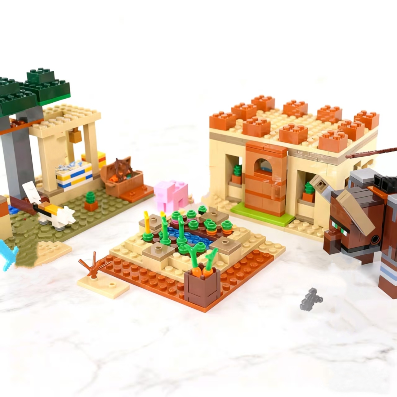 互換性のあるブランドレンガセットマイピクセルワールドゲームシリーズビルディングブロックイラジャーレイド MOC おもちゃキッズギフト 21160