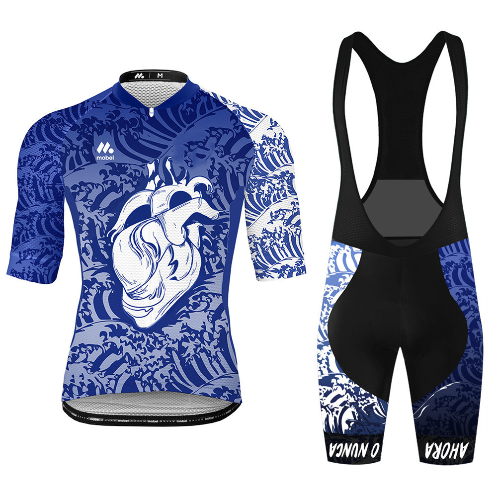 wyndymilla Men Cycling Jersey Suit Outdoor Crazy Offroad Racing Suit Summer MTB Long distance Bib Shorts Set 9D Gel Ciclismo New