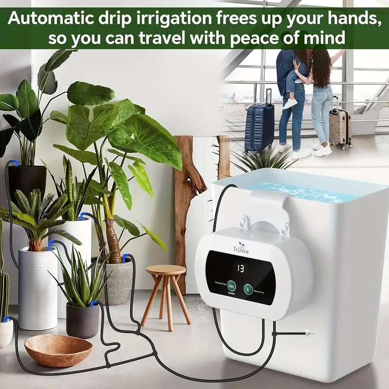 USB点滴灌漑システム自動散水システム、鉢植えの屋内散水用のカスタムスケジュール散水タイマー付き