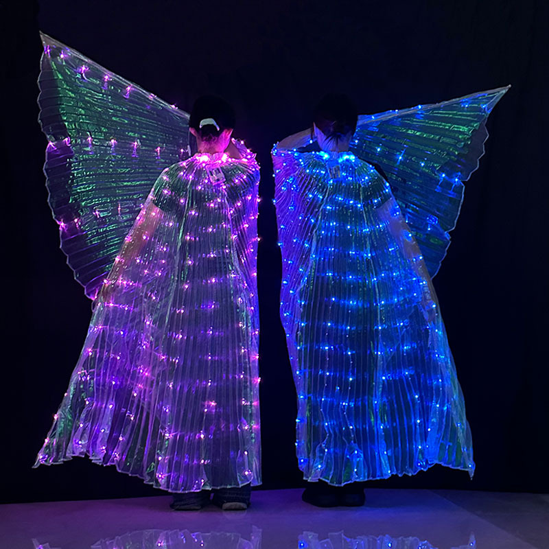 Isis 翼 LED 翼パフォーマンス衣装と小道具ケープサーカス LED ライト発光衣装パーティーショー LED ダンスウェア