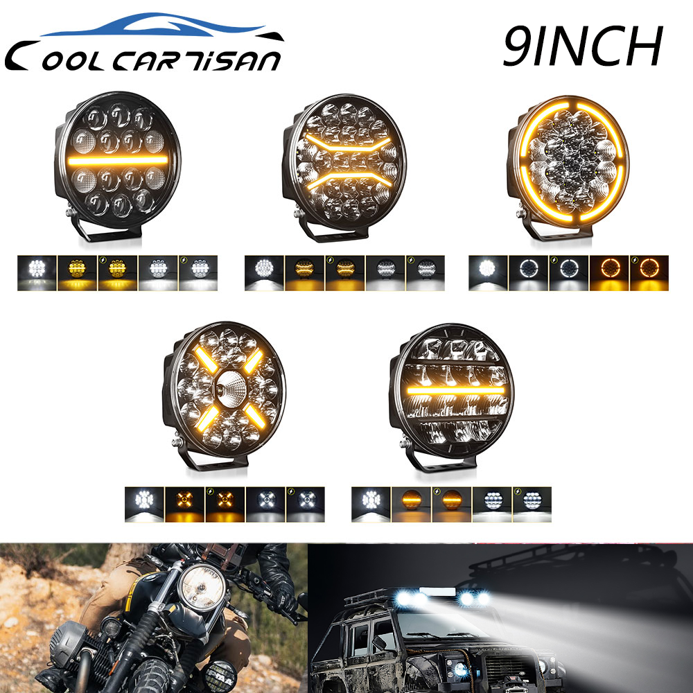 9 インチ作業ヘッドライトバー車両レンデーモンアイライト 6000K スポットコンボ Barra LED ヘッドライト ATV 車トラックオフ Rpad 4x4