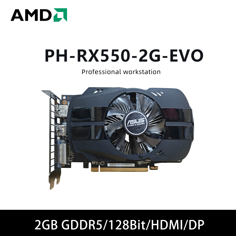 PH RX550 2G EVO & DUAL RX5500XT 04G EVO 4GB GDDR6 128ビット & RX 5500 XT 4GB GDDR6 L66151-001 グラフィックカード HDMI 8ピン対応