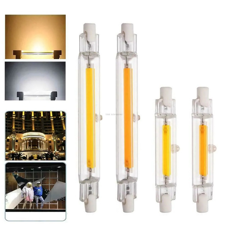 超高輝度 LED R7S ガラス管 COB 電球セラミックス 78 ミリメートル 118 ミリメートル R7S コーンランプ 15 ワット 20 ワット 30 ワット 40 ワット J78 J118 交換ハロゲンランパダ