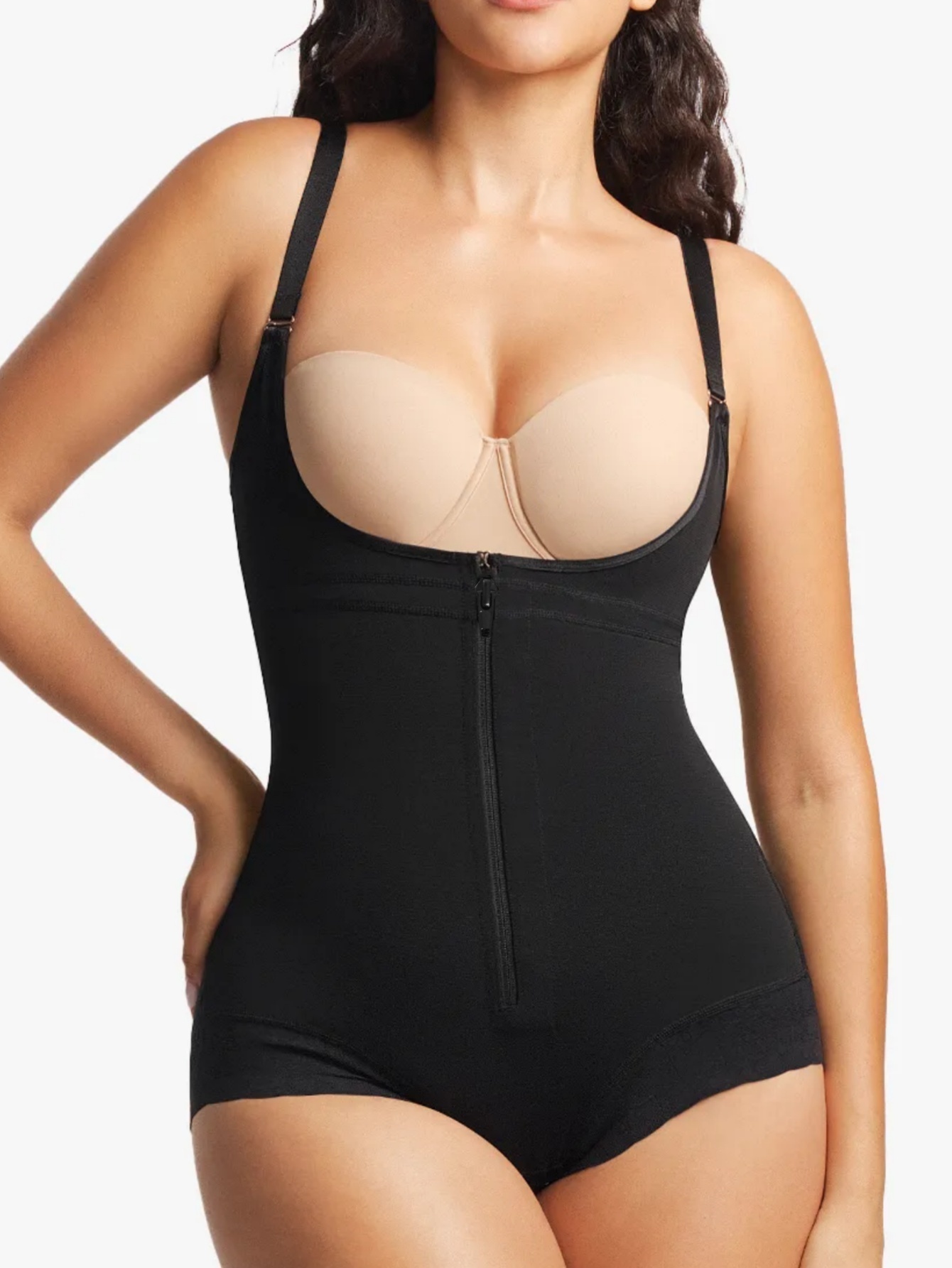ジッパー女性のシェイプウェアオープンバストボディスーツおなかコントロールシェイプウエストボディシェイパーフルボディシェイプウェア Fajas コロンビアナス