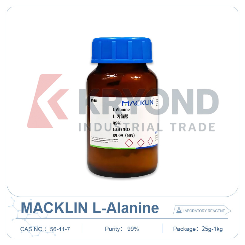 MACKLIN L-アラニン 99% CAS 56-41-7 アミノ酸実験用化学試薬 白色粉末フレーク 研究試験用 25g 1kg