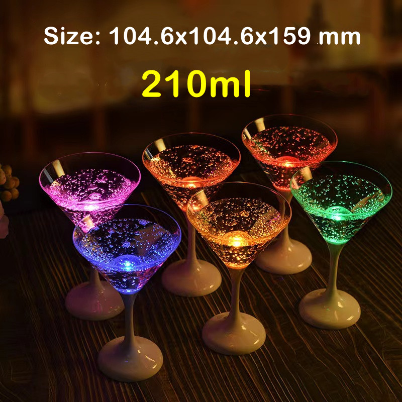 6 個 LED カップカラフルなドリンクマグ点滅光る用品ウイスキーカップ誘導発光カクテルパーティーの装飾 120/150/250 ミリリットル